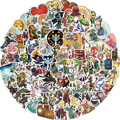 100pcs The Legend of Zelda: Breath of The Wild and Tears of The Kingdom Stickers Cartoon Cool Game Waterproof Stickers Car Bicycle Suitcase Computer Water Bottle Mobile Phone Stickers (LZ)