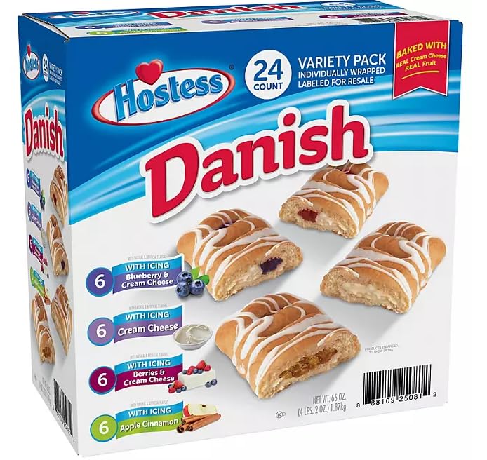 Hostess Danish Variety Pack with Icing 24 Count