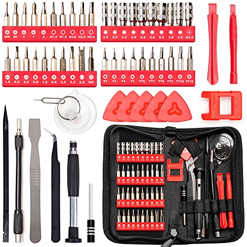 SHARDEN Precision Screwdriver Set 56 in 1 Magnetic Driver Kit Professional Electronics Repair Tool Kit with Portable Bag for iPhone, Smartphone, iPad, PC, Computer, Laptop, Tablet, Game Console, Watch