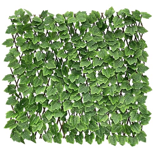 Expandable Fence Privacy Screen for Balcony Patio Outdoor,Decorative Faux Ivy Fencing Panel,Artificial Hedges (Single Sided Leaves)…2