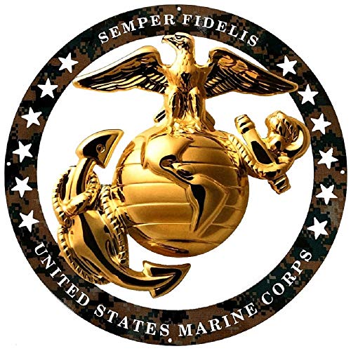 PhotoSteel USMC ENLISTED ROUND LARGE WALL EMBLEM INSIGNIA 19'x19' MARINE CORPS SEMPER FI