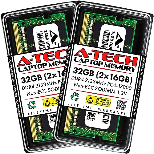 A-Tech 32GB Kit (2x16GB) RAM for Acer Predator 17 X Gx-791-73Fh, G9-592-71EF, G9-791, G9-791-735A, G9-791-78CE, G9-791-79Y3 | DDR4 2133MHz PC4-17000 SODIMM Non-ECC Memory Upgrade