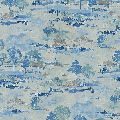 Waverly - Printed Cotton Fabric by The Yard, Contemporary, DIY, Craft, Project, Sewing, Upholstery and Home Décor, 54' Wide (Imagery, Sky)