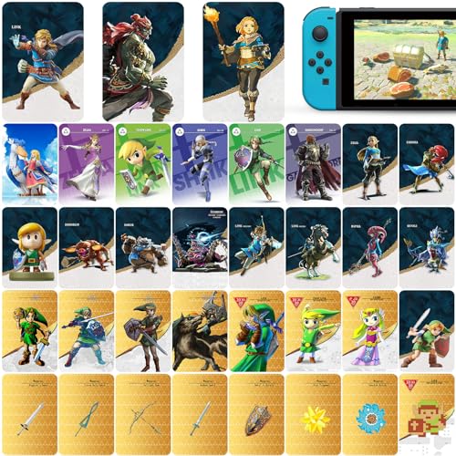 35 Pcs NFC Mini Cards Compatible with TOTK and BOTW -with Iron Box