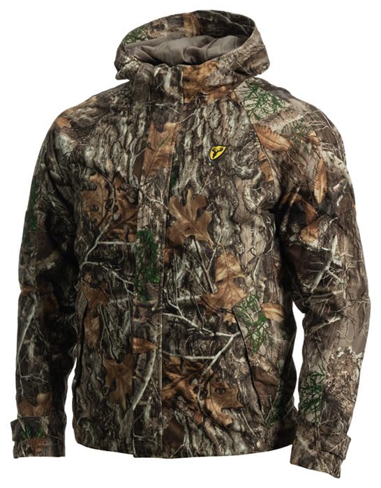 SCENTBLOCKER Drencher Waterproof Insulated 3-in-1 Camo Hunting Jacket for Men (RT Edge, Medium)