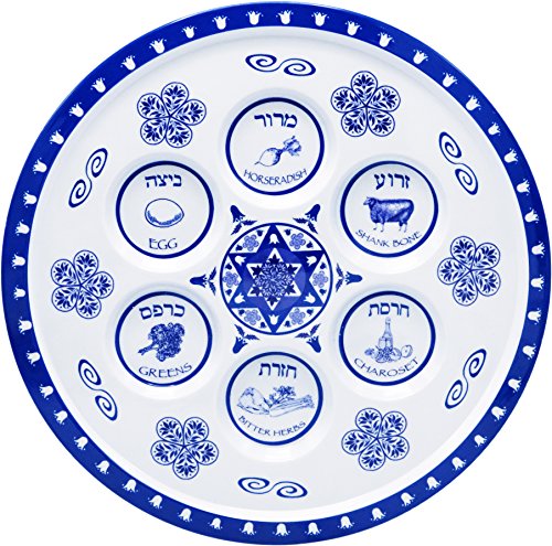 The Dreidel Company Seder Plate Passover Plate Melamine Renaissance Design Passover Seder Plates