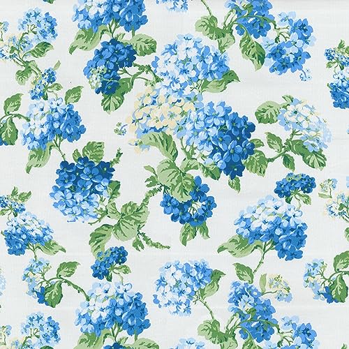 Waverly - Outdoor Polyester Fabric by The Yard, Floral Inspired, Upholstery and Home Décor, Oeko-TEX Certified, 54' Wide (Rolling Meadow, Seaside)
