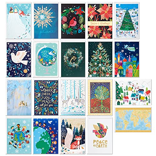 Hallmark UNICEF Boxed Christmas Cards Assortment, 20 Designs (20 Cards and 21 Envelopes)