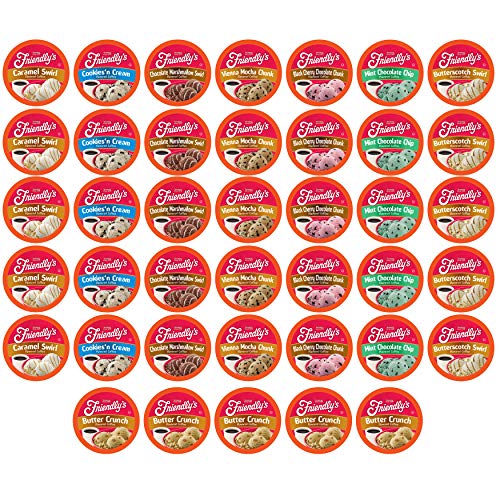 Friendly's Coffee Pods, Assorted Flavored Ice Cream Variety Pack, Compatible with Keurig K Cup Brewers, 40 Count