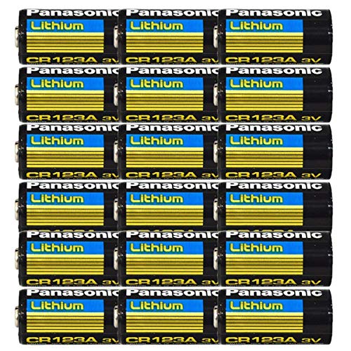 Panasonic Lithium CR123A 3V Photo Lithium Battery (Pack of 16)