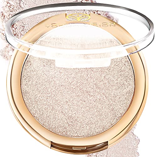 YOUNG VISION Baked Highlighter Powder Palette, Sheer Pearl Shimmer Shades for Face Highlighter Makeup, Highly Pigmented Iluminadores de Maquillaje, 0.19 Oz(Pack of 1)