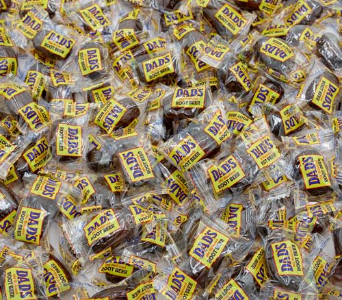 DAD'S ROOT BEER BARRELS Hard Candy 2 lb – Bulk Caramels Bag, Old Fashioned Candies, Original Flavor, Individually Wrapped (100 Pieces)