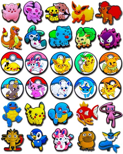 30Pcs Anime Charms for Boys Girls Kids, Kawaii Game Shoe Charms for Clogs Sandals Decoration