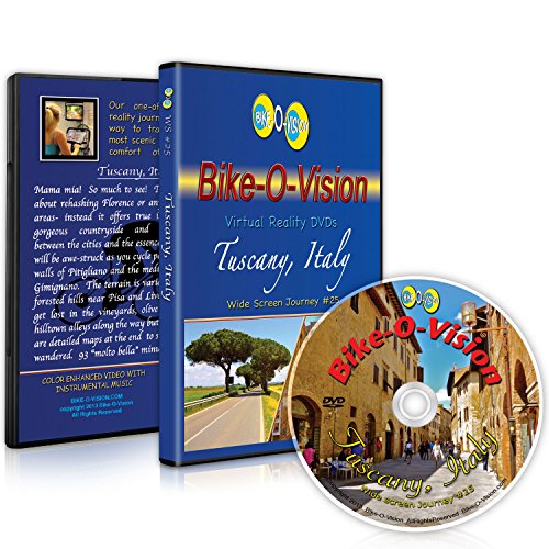 Bike-O-Vision - Virtual Cycling Adventure - Tuscany, Italy - Perfect for Indoor Cycling and Treadmill Workouts - Cardio Fitness Scenery Video (Widescreen DVD #25)