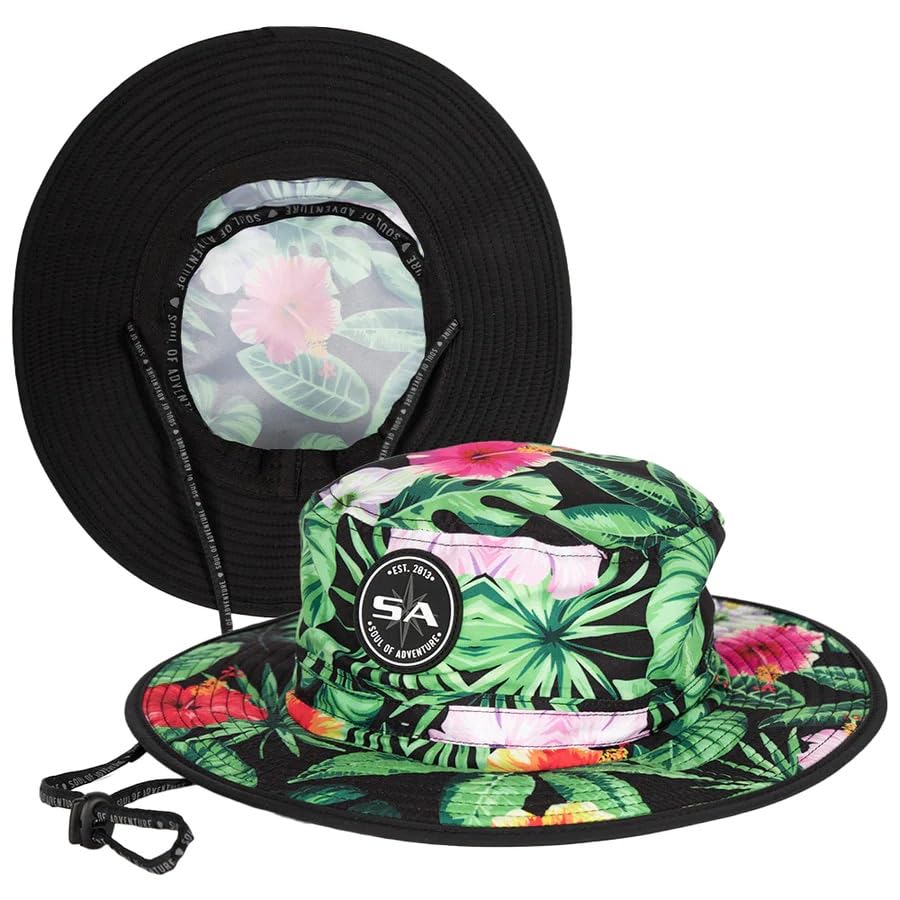 S A Company Bucket Hat UV 50+ for Adults | Hawaiian Floral