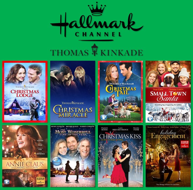 Hallmark-Thomas Kinkade-Norman Rockwell 8-Movie Christmas DVD Collection: Annie Claus is Coming to Town/ Holiday Engagement/ Most Wonderful Time of the Year/ A Christmas Kiss/ Miracle/Lodge/Tail