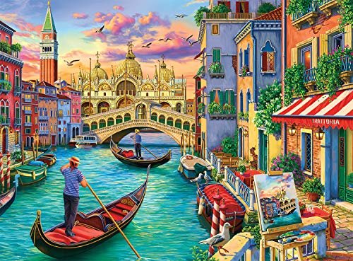 Buffalo Games - Sights of Venice - 1000 Piece Jigsaw Puzzle for Adults Challenging Puzzle Perfect for Game Nights - 1000 Piece Finished Size is 26.75 x 19.75