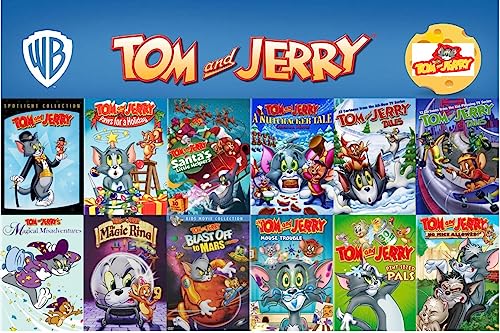 Tom and Jerry Ultimate 12-Film Collection: Spotlight/ Paws for a Holiday/ Santa's Little Helper/ A Nutcracker Tale/ Tales Vol 1 & 5/ Magical Misadventures/ Magic Ring/ Blast off Mars/ Mouse Trouble/ Pint Sized-Pals/ No Mice Allowed [DVD, 12-Pack] Region 1