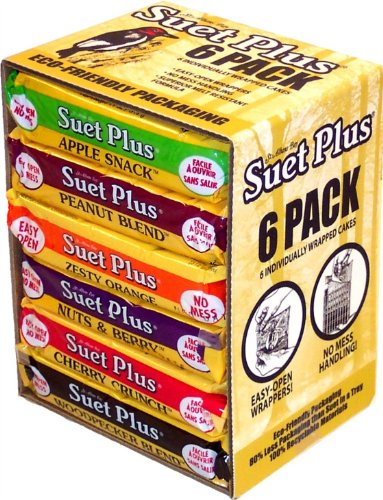 Suet Plus Variety Suet Cake 6 Pack of Suet Cakes for Wild Birds