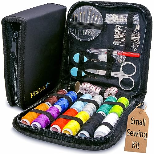 Small Sewing Kit Basic – Easy to Use Needle and Thread Kit with Sewing Supplies and Accessories - Portable Sewing Kit for Beginners - Travel Sewing Kit for Adults for Emergency Clothing Repairs