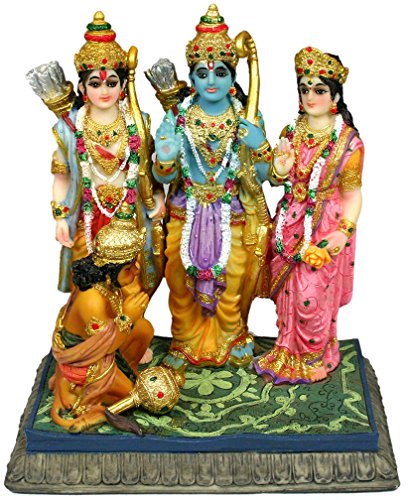 Krishna Culture Rama Darbar 6.5' Statue Sita Ram Laxman Hanuman Idol Golu Doll
