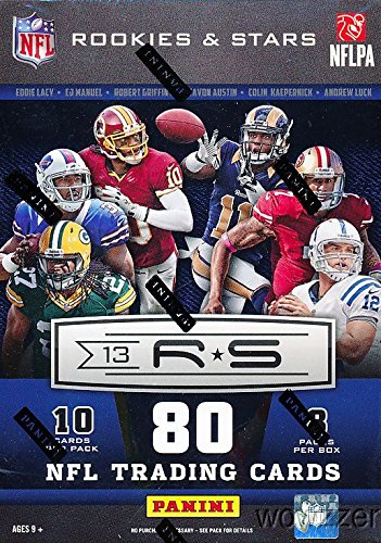 2013 Panini Rookie & Stars NFL Football Factory Sealed Pack Retail Box with 80 Cards ! Look for Rookies and Autographs of all the Top NFL Draft Picks !