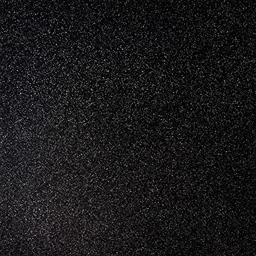 Black Glitter Cardstock - 15 Sheets 12' x 12' Black CardStock for Cricut, Black Glitter Paper for DIY Projects, Scrapbooking, Invitations - 250 GSM Card Stock Easy to Cut and DIY