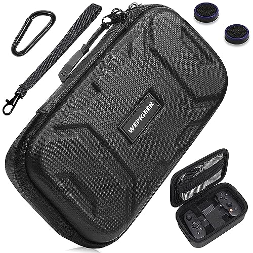 WEPIGEEK Case for Backbone One/Playstation Edition Mobile Controller,Portable Travel All Protective,Hard Messenger Carrying Bag, Strong Strap,Soft Lining,with Pockets for Accessories Black