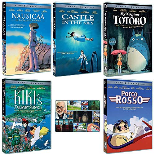 The Founders Collection: Written & Directed by Hayao Miyazaki (Nausicaa of the Valley of the Wind / Castle in the Sky / My Neighbor Totoro / Kiki's Delivery Service / Porco Rosso) + Bonus Art Card
