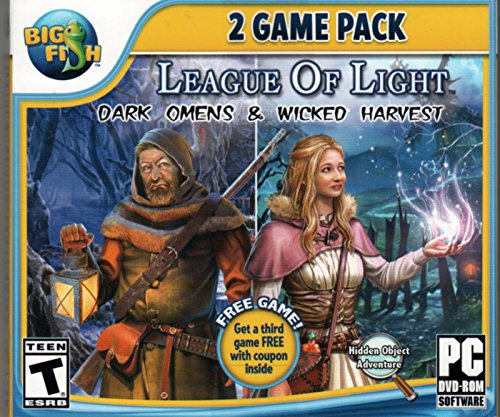 LEAGUE OF LIGHT: DARK OMENS + WICKED HARVEST Hidden Object PC Game NEW + Bonus