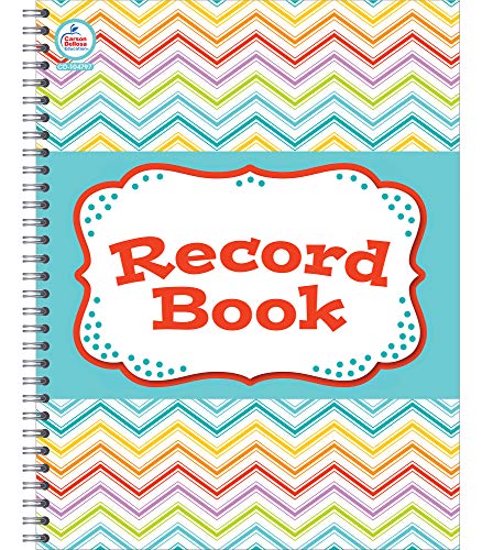Carson Dellosa Chevron Teacher Record Book―38 Student Class Record Book for Grades, Attendance, and Progress Reports, Behavioral Log for School (8.5' x 11')