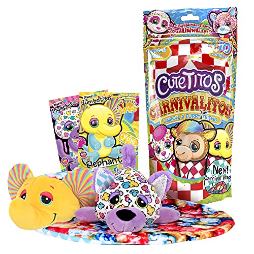 Basic Fun New Carnival Theme - Scented Cutetitos Carnivalitos - Surprise Stuffed Animals - Collectible Plush 7.5 inches