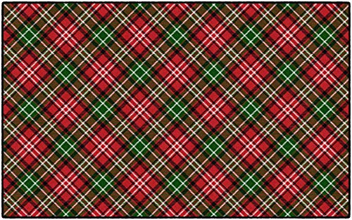 Brumlow MILLS Christmas Plaid Washable Festive Print Holiday Area Rug for Living or Dining Room, Bedroom Carpet and Kitchen Rug, 5'x8', Multicolor