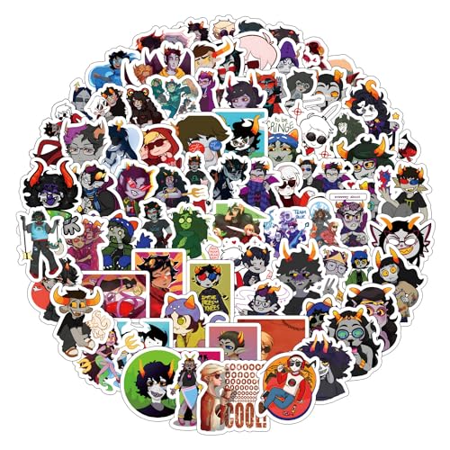120 PCS Homestuck Stickers Anime Game Cartoon Aesthetic Waterproof Vinyl Sticker for Water Bottle Laptop Phone Scrapbooking Journaling Gifts for Adults Teens Kids for Party Supply Favor Decor