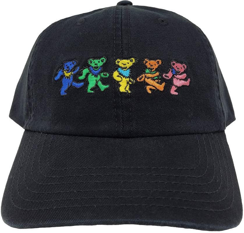 Ripple Junction Grateful Dead Dancing Bears Black Cotton Dad Hat