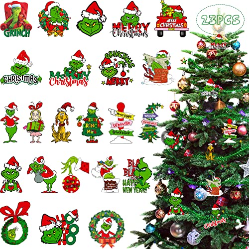Tetor 2023 Christmas Ornament Christmas Tree Decorations (23pcs)