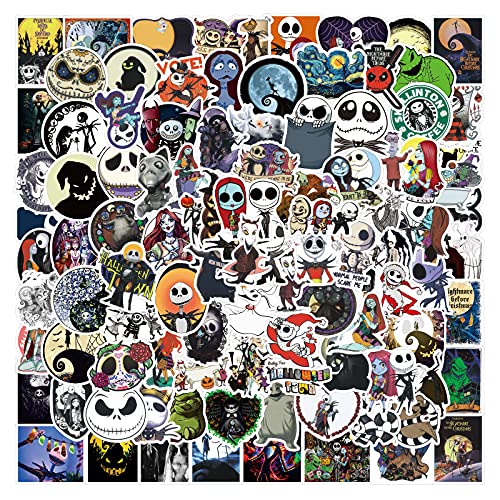 Nightmare Before Christmas Stickers |103PCS|Halloween Stickers Cute Anime Stickers Gifts Vinyl Waterproof Cool Decals for Teens Adults Laptop ipad Phone Guitar Luggage