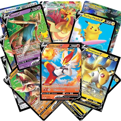 Pokemon Cards 50 Card Assorted Lot with Guaranteed V Pokemon