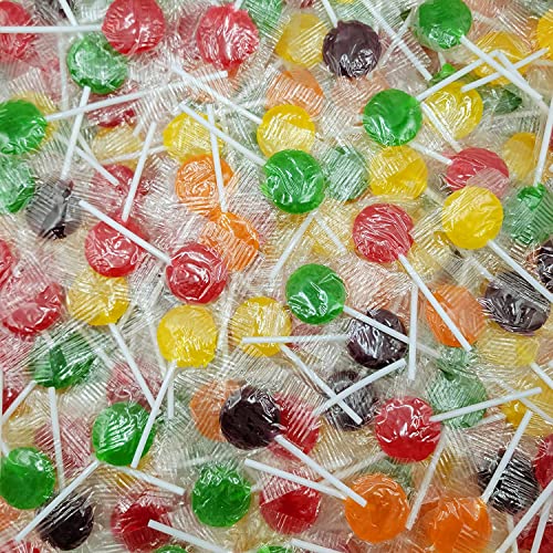 SWEETSOME Lollipops Assorted Fruit Flavor Suckers– 5 Fruity Flavors – Hard Candy – Individually Wrapped - Bulk Candy Pack (2 Pound)
