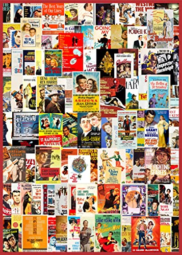 Movie Puzzles for Adults, Classic Movie Jigsaw Puzzles 1000 Pieces Featuring 94 TCM Movie Poster, Vintage Puzzle as Movie Lovers Gifts