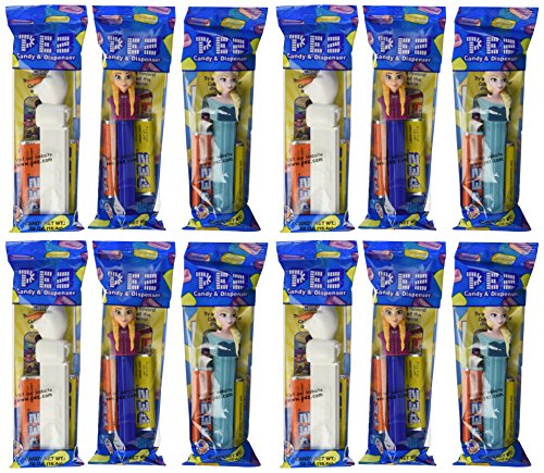 Disney Frozen PEZ Candy Dispensers: Pack of 12