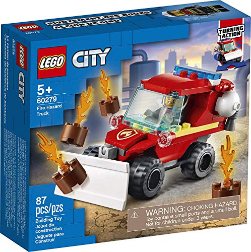 LEGO City Fire Hazard Truck 60279 Building Kit; Firefighter Toy That Makes a Cool Building Toy for Kids, New 2021 (87 Pieces)