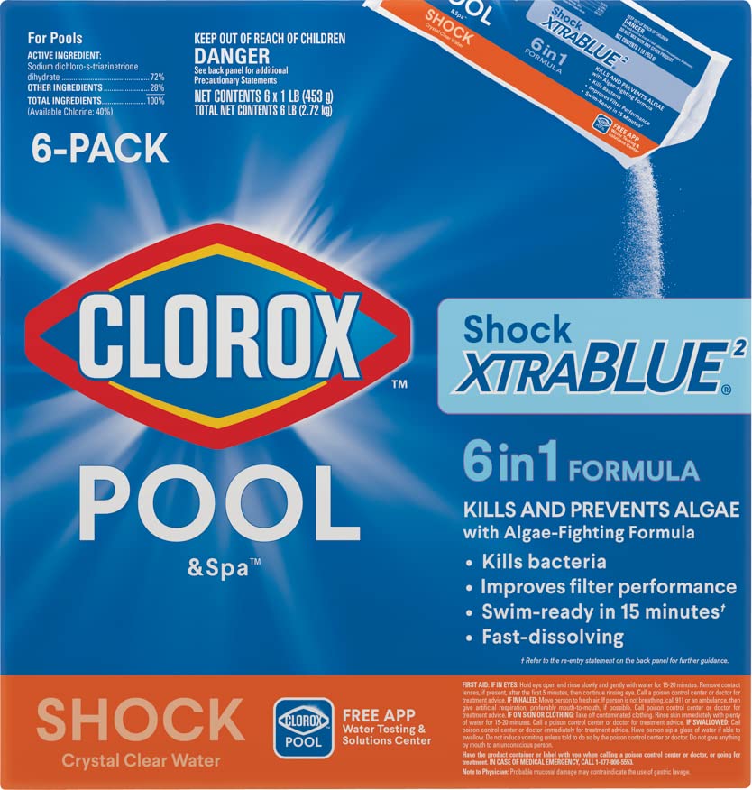CLOROX POOL&SPA Shock XTRABLUE2- (Pack of 6)