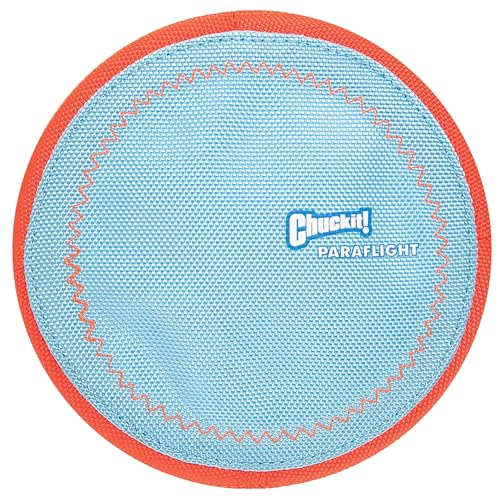 Chuckit! Paraflight Flying Disc Dog Toy, Small (6.75'), Orange and Blue