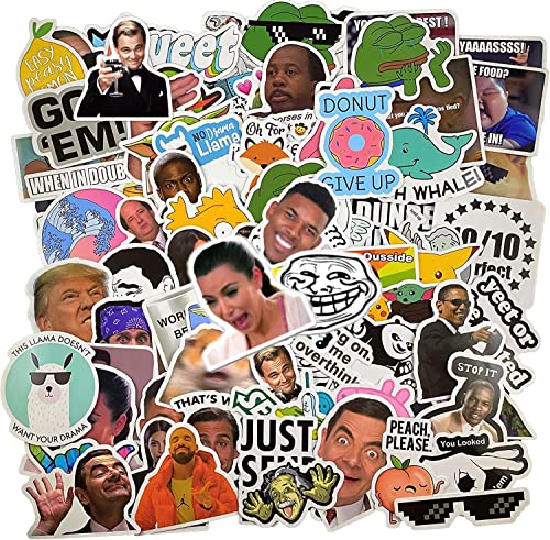 (122 Pcs) Funny Meme Vinyl Stickers Pack, Vine Stickers for Laptop, iPhone, Water Bottles, Computer, and Hydro Flask, DIY Decor for Bumper Wall