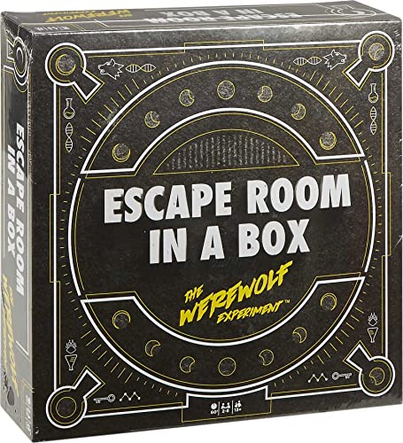 Mattel Games Escape Room in a Box Game The Werewolf Experiment, Mystery with Physical Puzzles, Paper Puzzles & Real Locks (Amazon Exclusive)