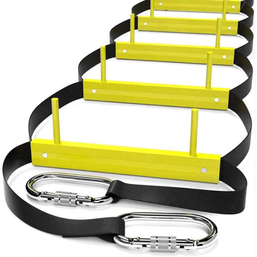 Fire Escape Ladder 3 Story | Rope Ladder Fire Escape for Homes 3rd Floor | Portable, Foldable & Compact | Emergency Ladder Suitable for Balcony & Windows