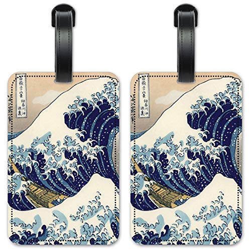 Hokusai: Great Wave - Luggage ID Tags - Suitcase Identification Cards - Set of 2