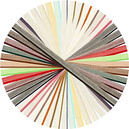 48 Pcs Book Binding Headbands Endbands 11.8 Inches Long Medium Cotton Book Headband Book Binding Kit for Beginners Bookbinding Book Decor, 0.5 Inch Wide, 24 Colors