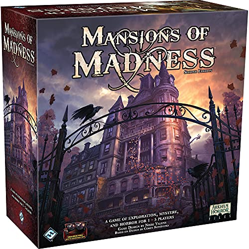 Mansions of Madness 2nd Edition (BASE GAME) | Horror Game | Mystery Board Game for Teens and Adults | Ages 14 and up | 1-5 Players | Average Playtime 2-3 hrs | Made by Fantasy Flight Games